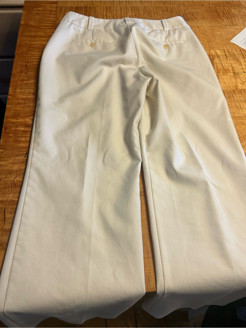 Talbots Off-White Wide-Leg Trousers